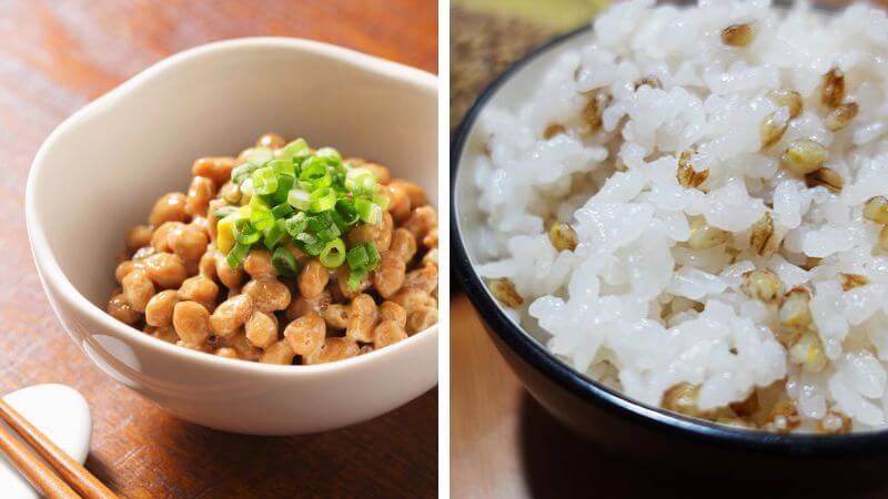 もち麦と納豆