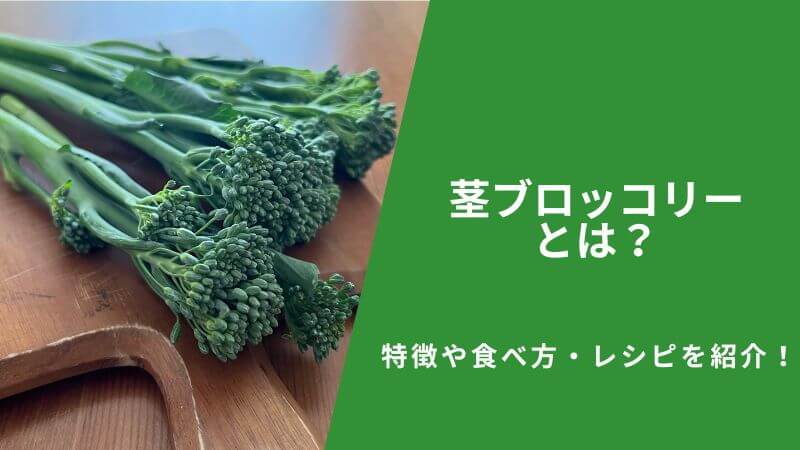 茎ブロッコリーとは?特徴や食べ方・レシピを紹介!