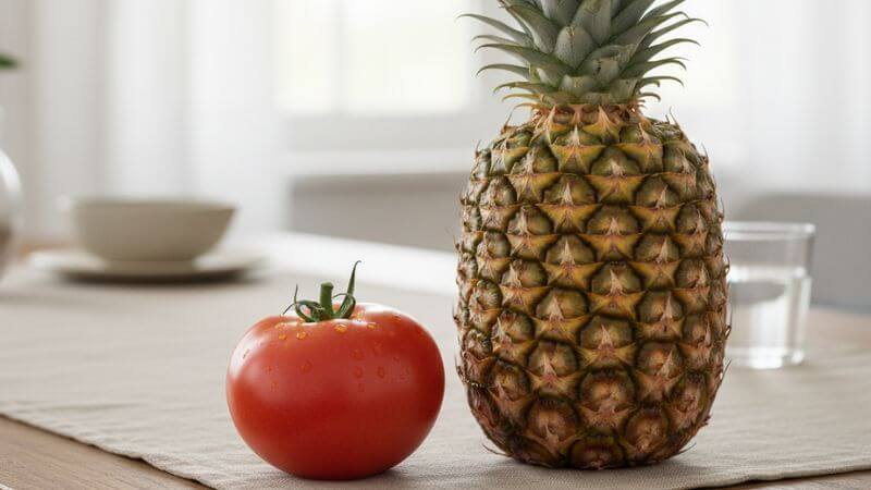 トマトとパイナップル