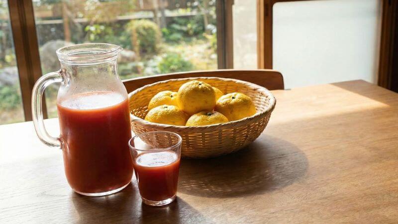 トマトジュース×ゆず