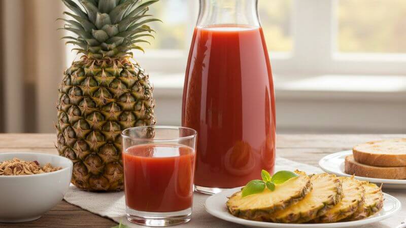 トマトジュースとパインの組み合わせ