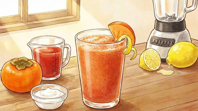 トマトジュースと柿のアレンジレシピ