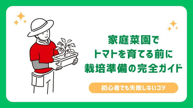 家庭菜園でトマトを育てる前に｜栽培準備の完全ガイド【初心者向け】