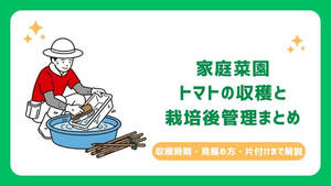 家庭菜園トマトの収穫と栽培後管理まとめ｜収穫時期・見極め方・片付けまで解説